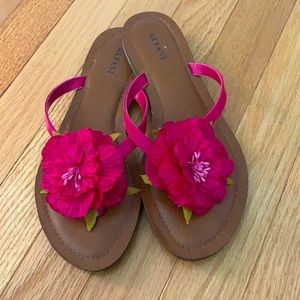 Pink flower sandals